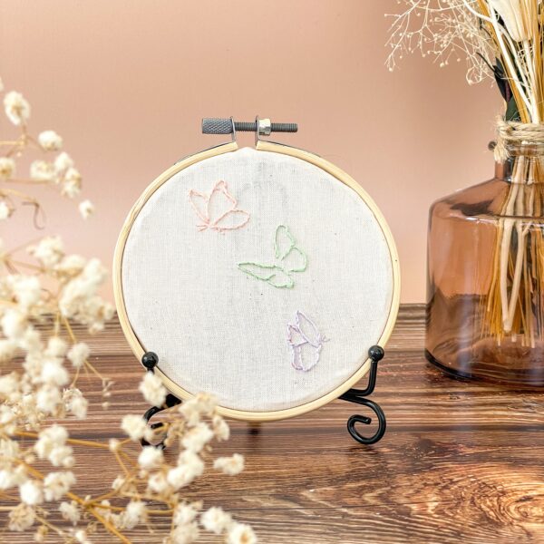 Trio de papillons pastel