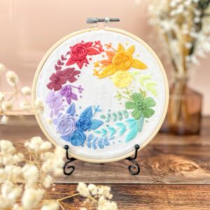 Couronne florale arc-en-ciel